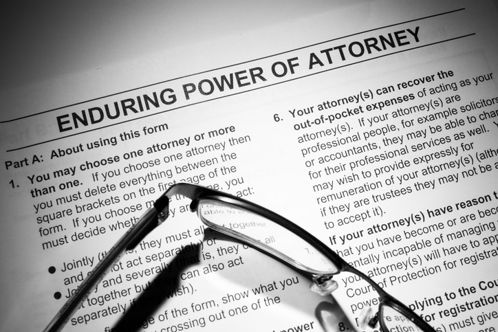 image of a legal document for enduring Power Of Attorney
